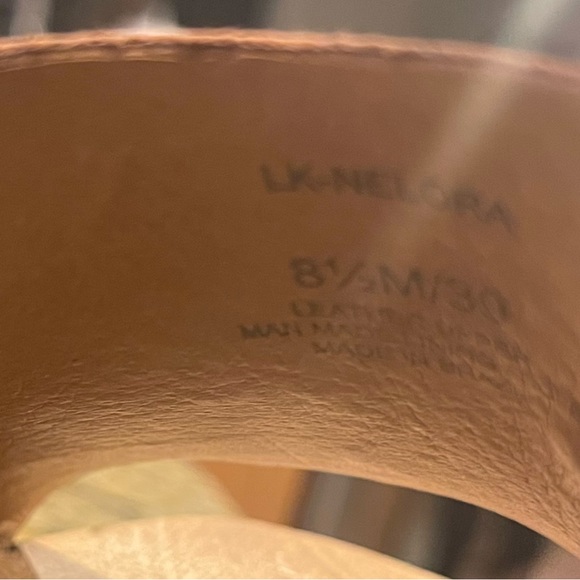 Lucky Brand Nelora Wooden Platform Leather Sandals 8.5 - Picture 4 of 12